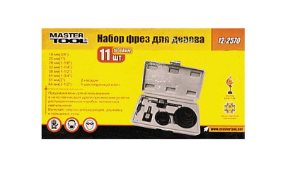 MasterTool Набір фрез для дерева 19-64 мм 11 шт, Арт.: 12-2570