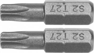 Викруткова насадка YATO: &quot;TORX&quot; T27 x 25 мм, HEX 1/4&quot;, AISI S2, 2 шт-[articul]