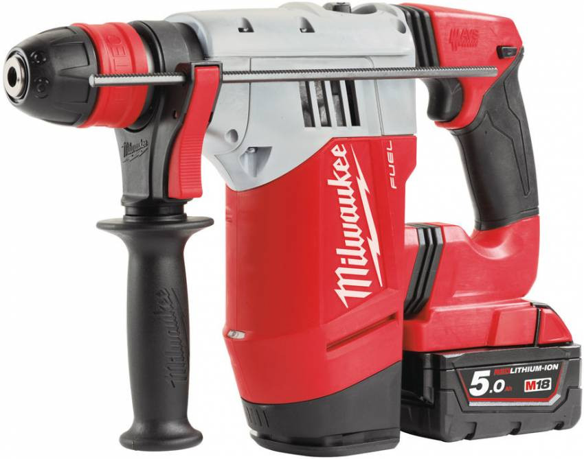 Перфоратор SDS-PLUS акумуляторний MILWAUKEE, M18 CHPX-502X, 4,0Дж (зарядний пристрій, 2 акум.Х 5Ач, HDкейс)-4933451380