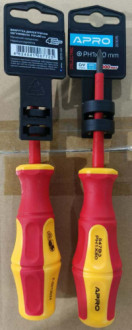 Викрутка діелектрична PH1x80 CrV (Phillips) обгумована APRO-[articul]