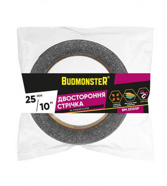 Двостороння спінена клейка стрічка 30801WW (BudmonsteR, 12х5, (150 шт)) BM.125SP-BM--125SP