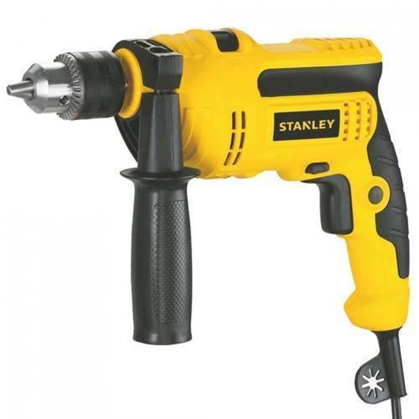 Дриль ударний STANLEY, 650 Вт, 0-2800 об/хв, 0-45000 уд/хв, 13 мм ключовий патрон, реверс.-STDH6513