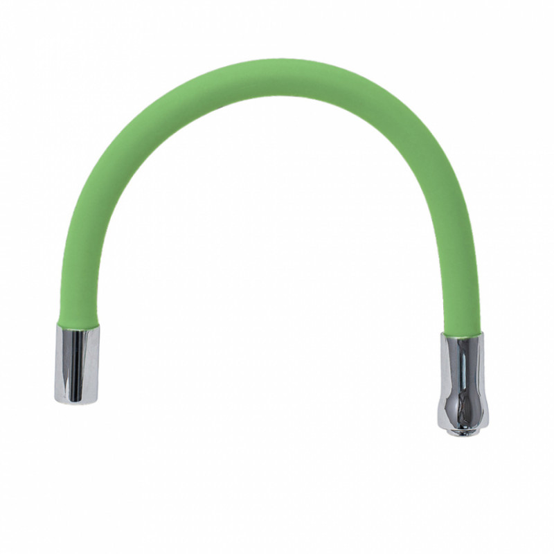 Вилив (гусак) 3/4" для кухні силіконовий зелений AQUATICA (XH-5241) (9793512)-9793512