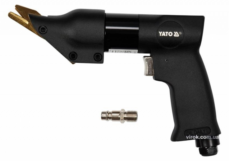 Ножиці пневматичні кутові YATO по листовому металу t≤ 1.4 мм, при тиску – 0,63 MPa, 141 л/хв.-YT-09944
