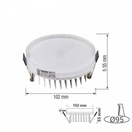 Світлодіодний світильник VALERIA-9 9W-016 040 0009