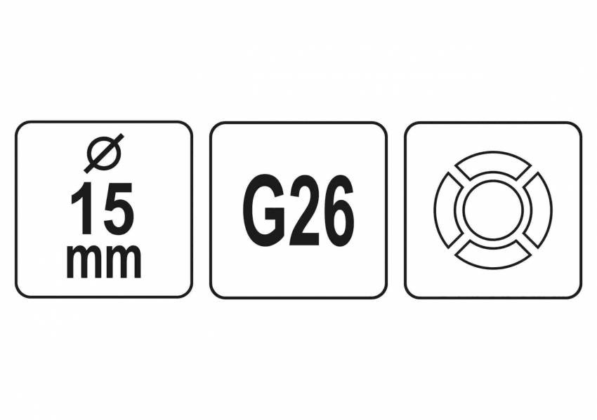 Наконечник сполучний для трубки мастильного шприца YATO: Ø= 15 мм-YT-07102