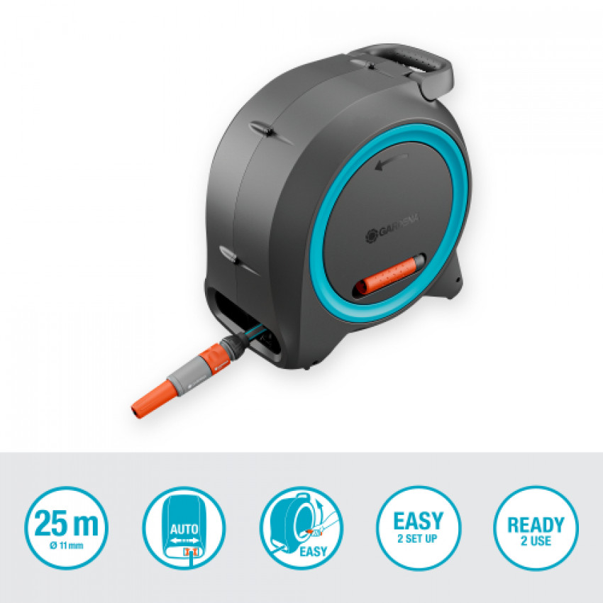 Котушка Gardena Dual Hose Box настінна та наземна 11 мм 25 м-18695-28.000.00