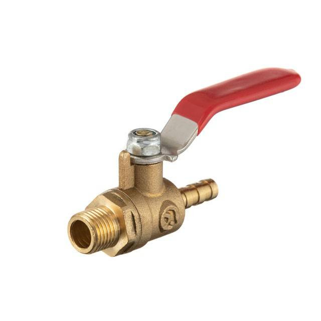 Кран кульовий повітряний, латунь, зовнішня різьба 1/4" на шланг 6 мм, STORM INTERTOOL PT-1886-PT-1886