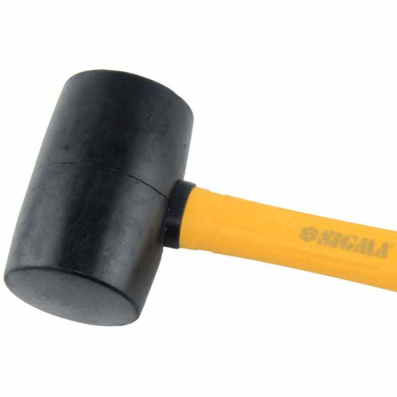 Киянка гумова чорна 680г фібергласова рукоятка SIGMA (4317371)-4317371