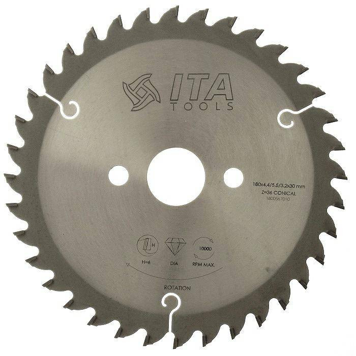 DSB.Підрізна пила D=180 F= 30 Z= 36 K=4,4/5,5 P=3,2 H=6 PH: 2/10/60-DSB.180030036.006