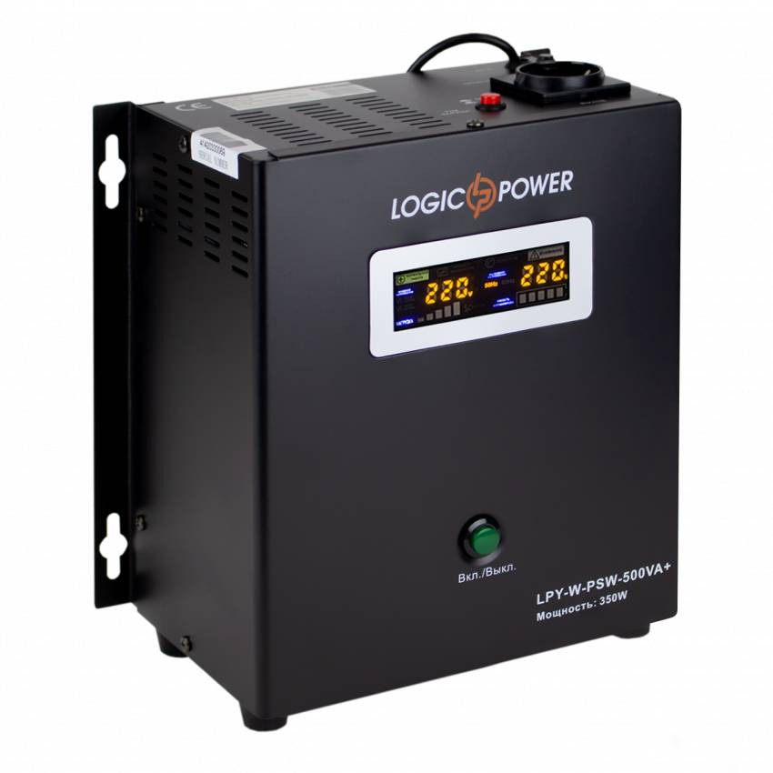 ДБЖ з правильною синусоїдою 12V LPY-W-PSW-500VA+(350Вт)5A/10A-LP4142