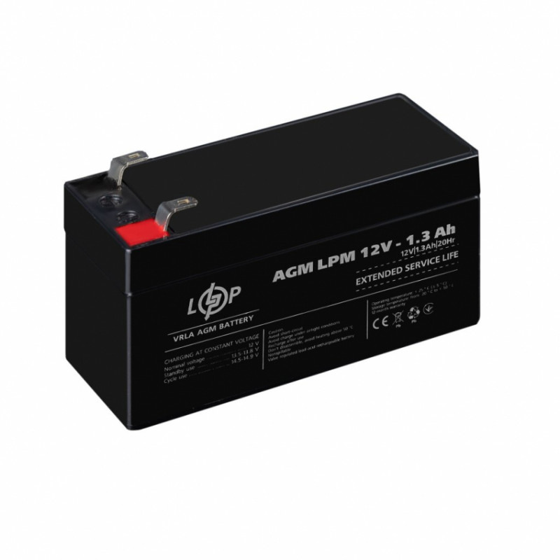 Розпродаж (4131) Акумулятор AGM LPM 12V - 1,3 Ah (11-2024)-