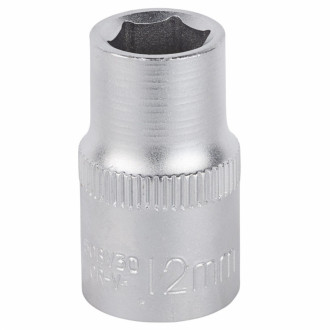 Насадка шестигранна коротка 1/2&quot; 12мм CrV mid Sigma (6071121)-[articul]