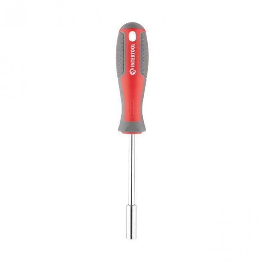 Викрутка з магнітним тримачем для насадок 1/4", 100 мм , Cr-V INTERTOOL VT-3300-VT-3300