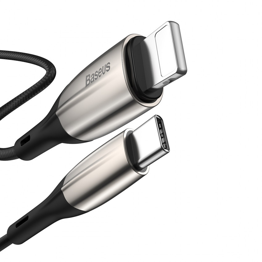 Кабель Baseus Horizontal Type-C to Lightning PD 18W 1M Чорний (CATLSP-01)-