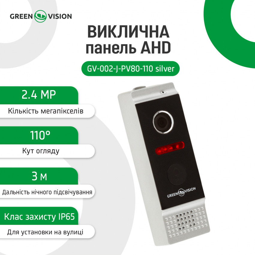 Панель виклику GV-002-J-PV80-110 silver-