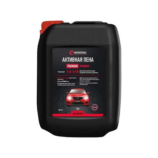 Піна активна PREMIUM 5 л, концентрат 1:5-1:10, для безконтактного миття апаратом високого тиску, STORM INTERTOOL FS-9095-FS-9095