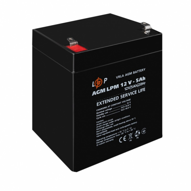 Розпродаж (3861) Акумулятор AGM LPM 12V - 5 Ah (11-2024)-