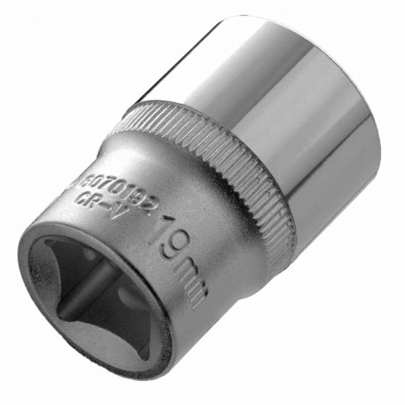 Насадка шестигранна коротка 1/2" 19мм CrV ULTRA (6070192)-6070192
