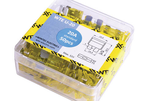 Запобіжники (плоскі євро) 20А) (50шт) WTE-WTE U-20