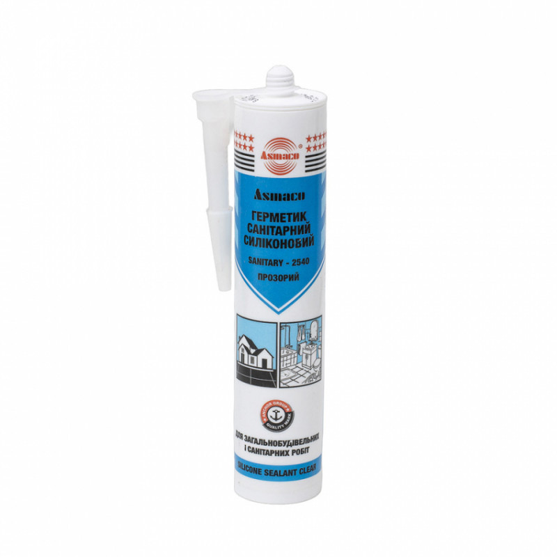 Герметик силіконовий санітарний 280мл (310г) ОАЕ ASMACO (2732201)-2732201