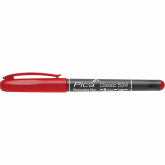 Маркер перманентний Pica Classic 534/40 Permanent Pen Medium, тонкий червоний-[articul]