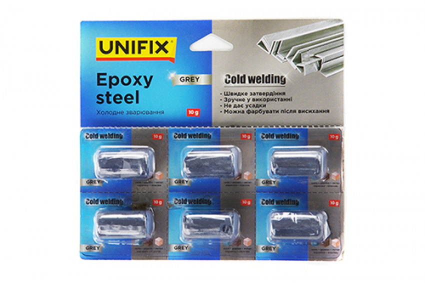 Холодне зварювання сіре 6*10г (блістер) UNIFIX-940016