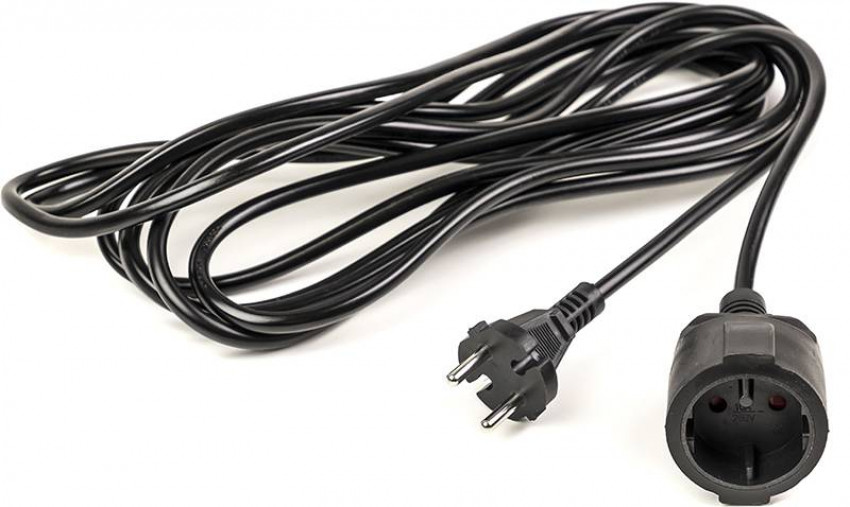 Подовжувач PowerPlant 5м, 2x1.0мм2, 8А (JY-3021/5)-PPEA08M50S1