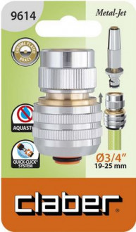 Конектор 3/4&quot; для поливального шлангу AquaStop, метал