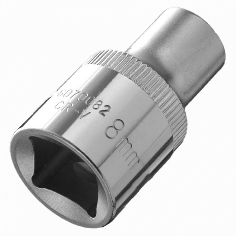 Насадка шестигранна коротка 1/2" 8мм CrV ULTRA (6070082)-6070082