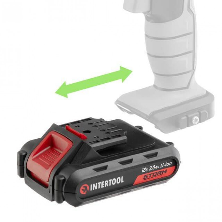 Акумулятор Li-Ion 18В 2.0Ач для дриля-шурупокрута WT-0314/WT-0313/WT-0317 INTERTOOL WT-0312-WT-0312