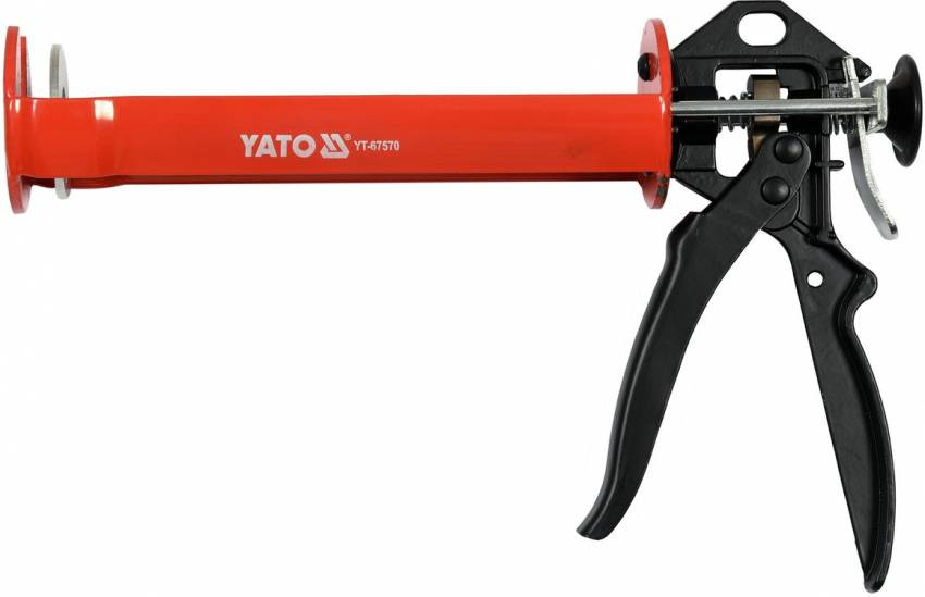 Пістолет для нанесення густих мас YATO : півкруглий, L= 225 мм, W= 60 мм-YT-67570