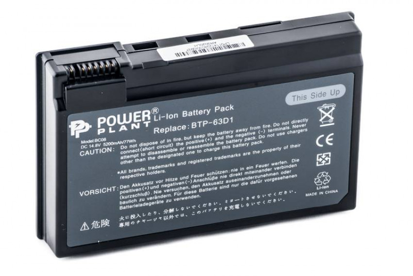 Акумулятор PowerPlant для ноутбуків ACER TravelMate C300 (BTP-63D1, AC-63D1-8) 14.8V 5200mAh-NB00000168