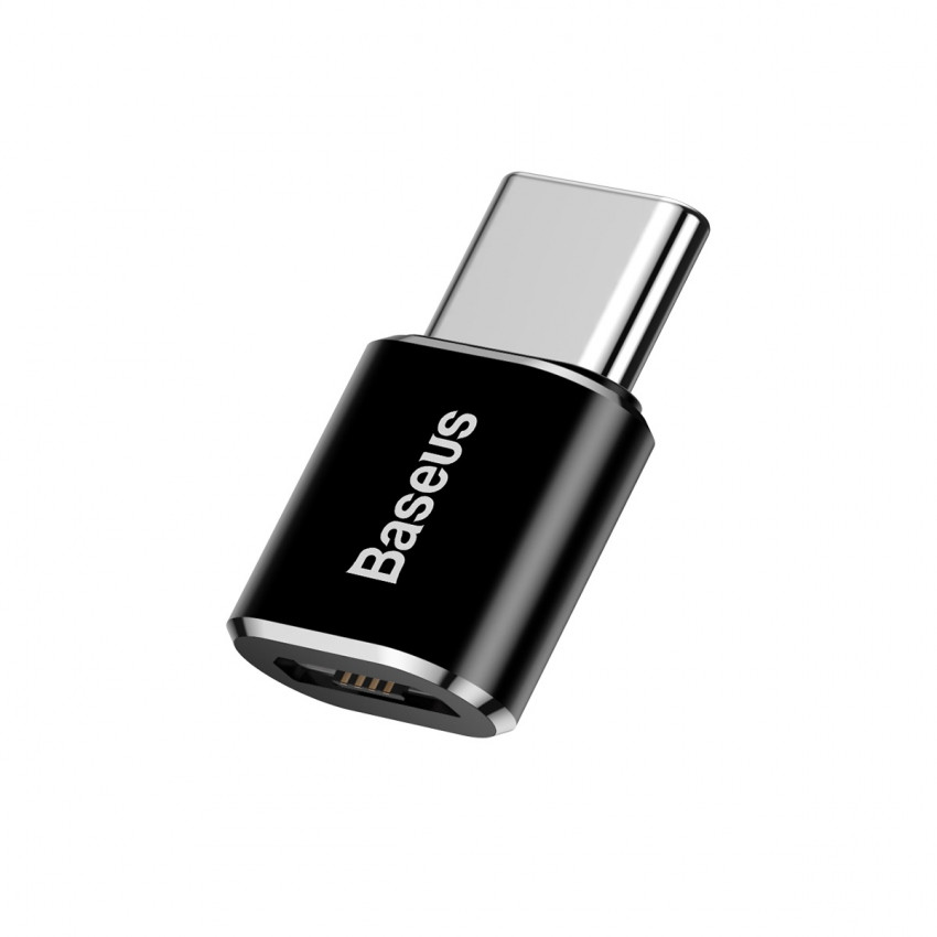 Перехідник Baseus Female microUSB to Type-C Чорний (CAMOTG-01)-