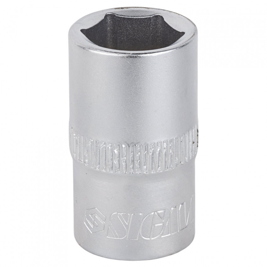 Насадка шестигранна коротка 1/2" 15мм CrV mid Sigma (6071151)-6071151