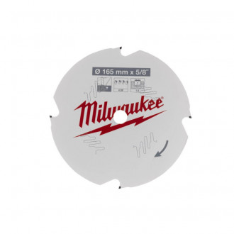 Пиляльний диск для циркулярної пилки 165X5/8X2,2X4D MILWAUKEE - 1шт.-[articul]