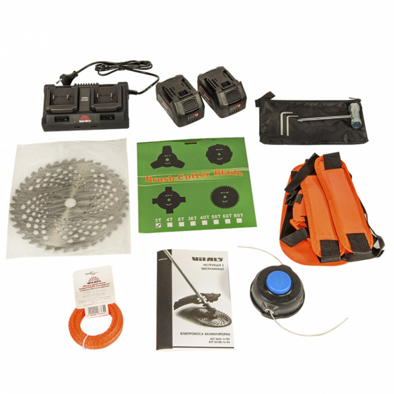 Електрокоса акумуляторна Vitals AZT 3645-1n Kit-223824