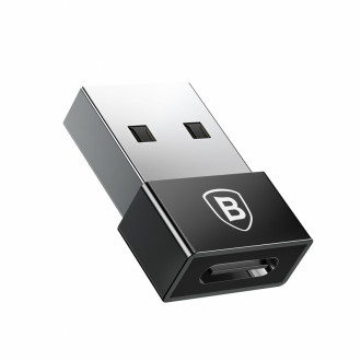 Перехідник Baseus Exquisite USB to Type-C Чорний (CATJQ-A01)-[articul]