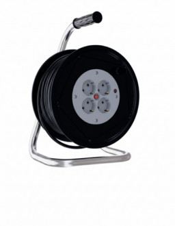 Подовжувач на котушці  з заземленням та запобіжником 3х1,0кв.мм 25м APRO-[articul]
