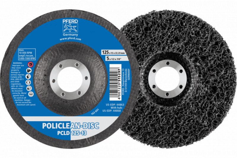 Круг зачисний 125*22 пористий POLICLEAN  нерж. сталь-4007220515297