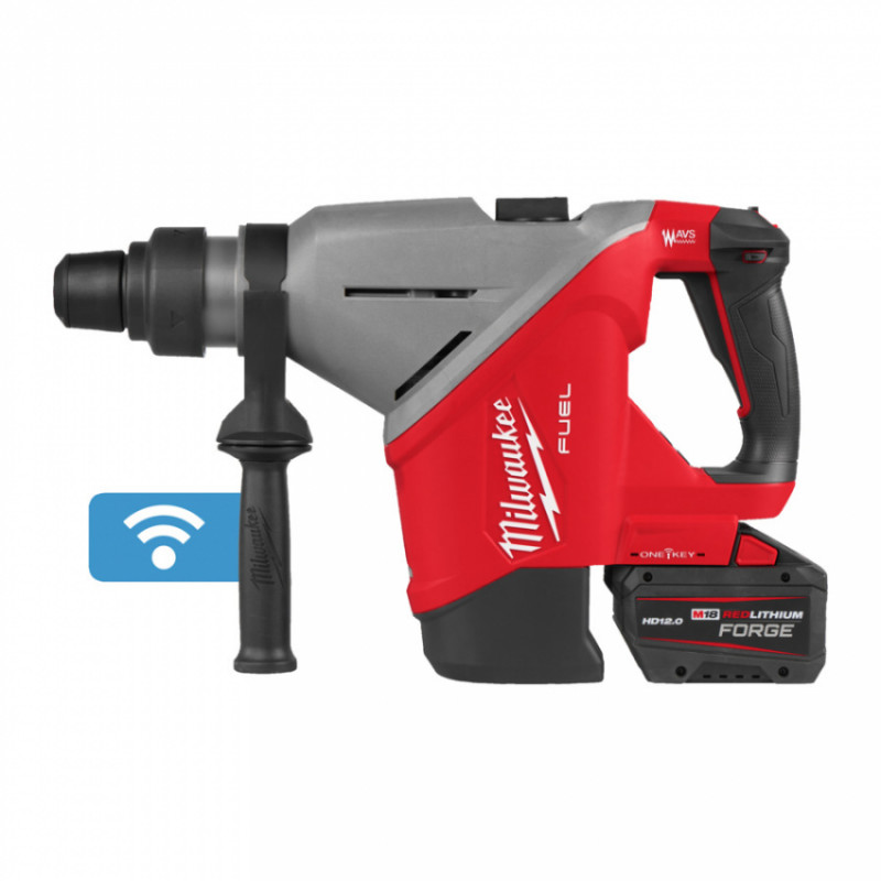 Перфоратор акумуляторний SDS-MAX MILWAUKEE, М18 FHACO745-122C (зарядний пристрій M12-18 FC, 2 акумулятори М18 FB12 12Аг, кейс)-4933493446