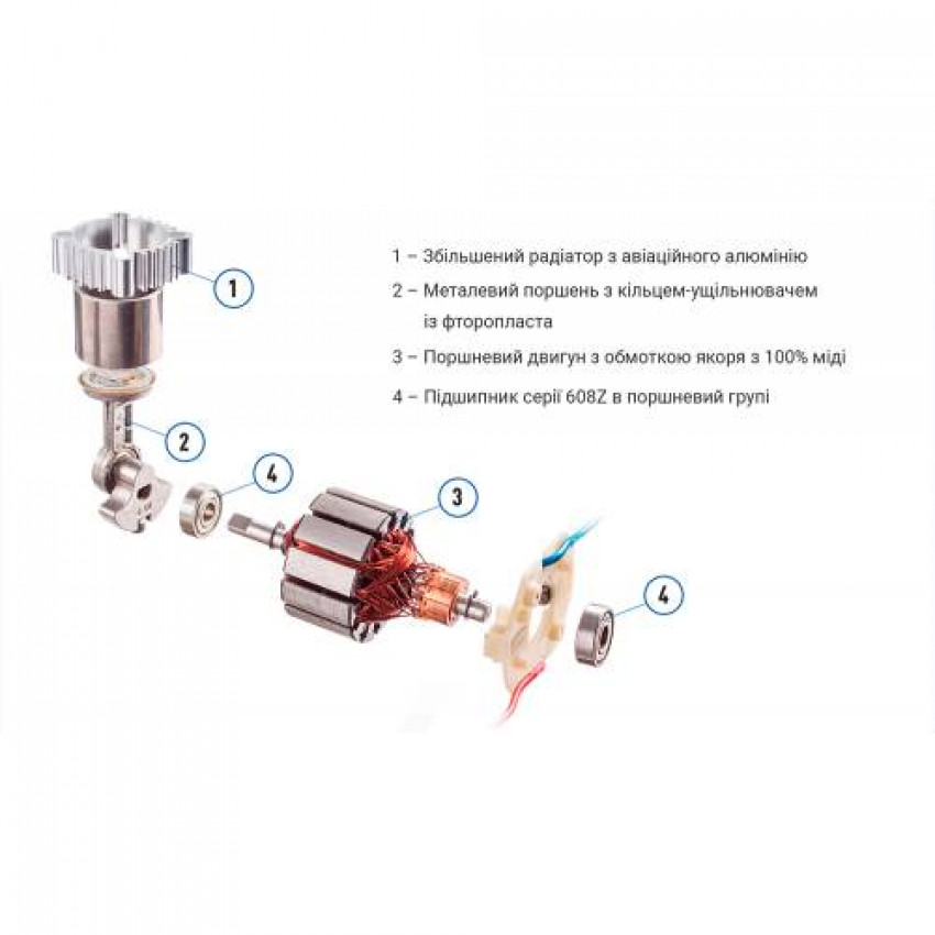 Компресор "ViTOL" К-52 150psi/15Amp/40л/Автостоп/прикурювач-К-52