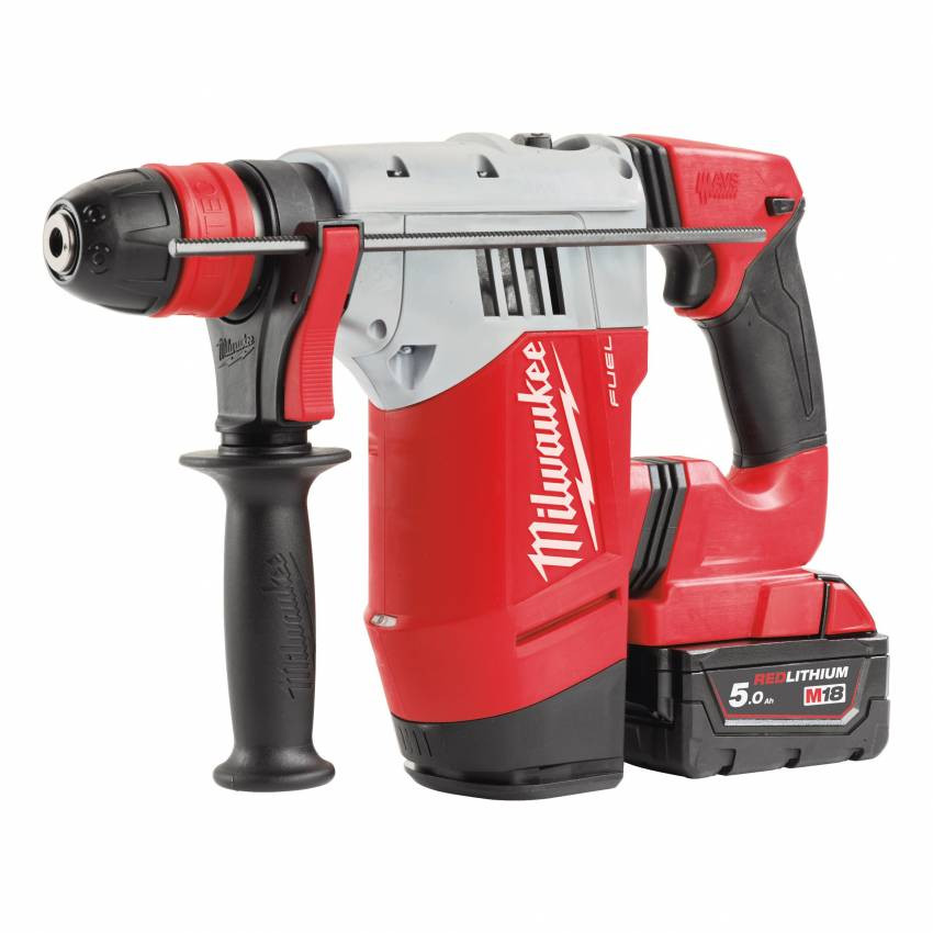 Перфоратор SDS-PLUS акумуляторний MILWAUKEE, M18 CHPX-502X, 4,0Дж (зарядний пристрій, 2 акум.Х 5Ач, HDкейс)-4933451380