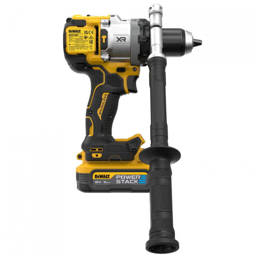 Дриль-шурупокрут акумуляторний безщітковий ударний DeWALT DCD1007H2T-DCD1007H2T