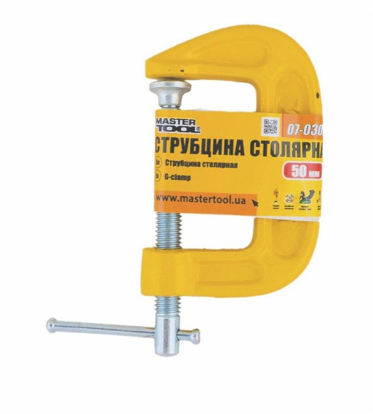 Струбцина столярна MASTERTOOL тип "G" 50 мм 07-0305-07-0305