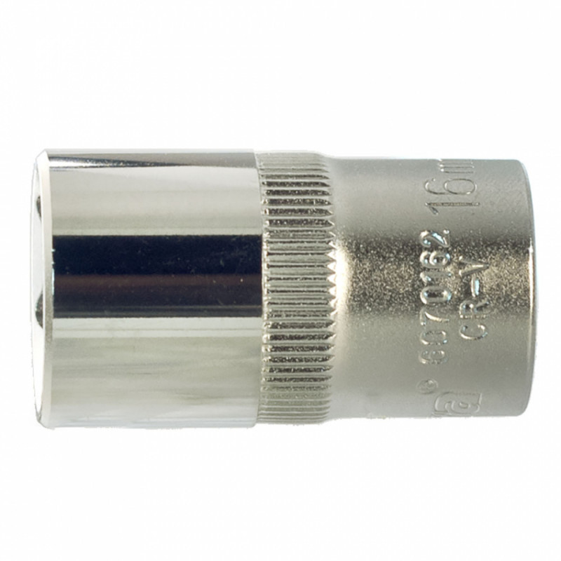 Насадка шестигранна коротка 1/2" 16мм CrV ULTRA (6070162)-6070162