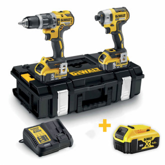 Набір з двох інструментів безщіткових DeWALT DCK266P2+DCB184-[articul]