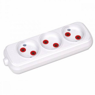 Колодка 3 гнізда 3-Gang Socket-[articul]