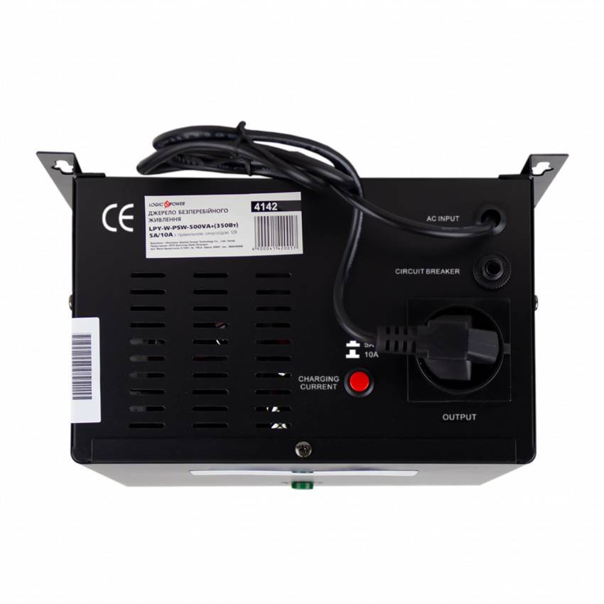 ДБЖ з правильною синусоїдою 12V LPY-W-PSW-500VA+(350Вт)5A/10A-LP4142