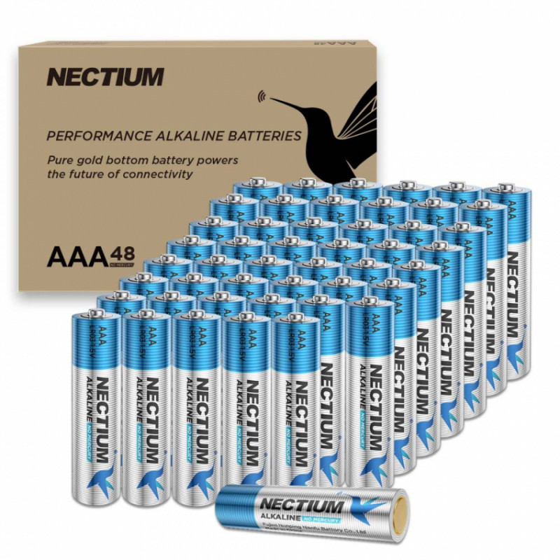 Лужна батарейка Nectium AAA/LR03 48шт/уп-NEC AAA-48